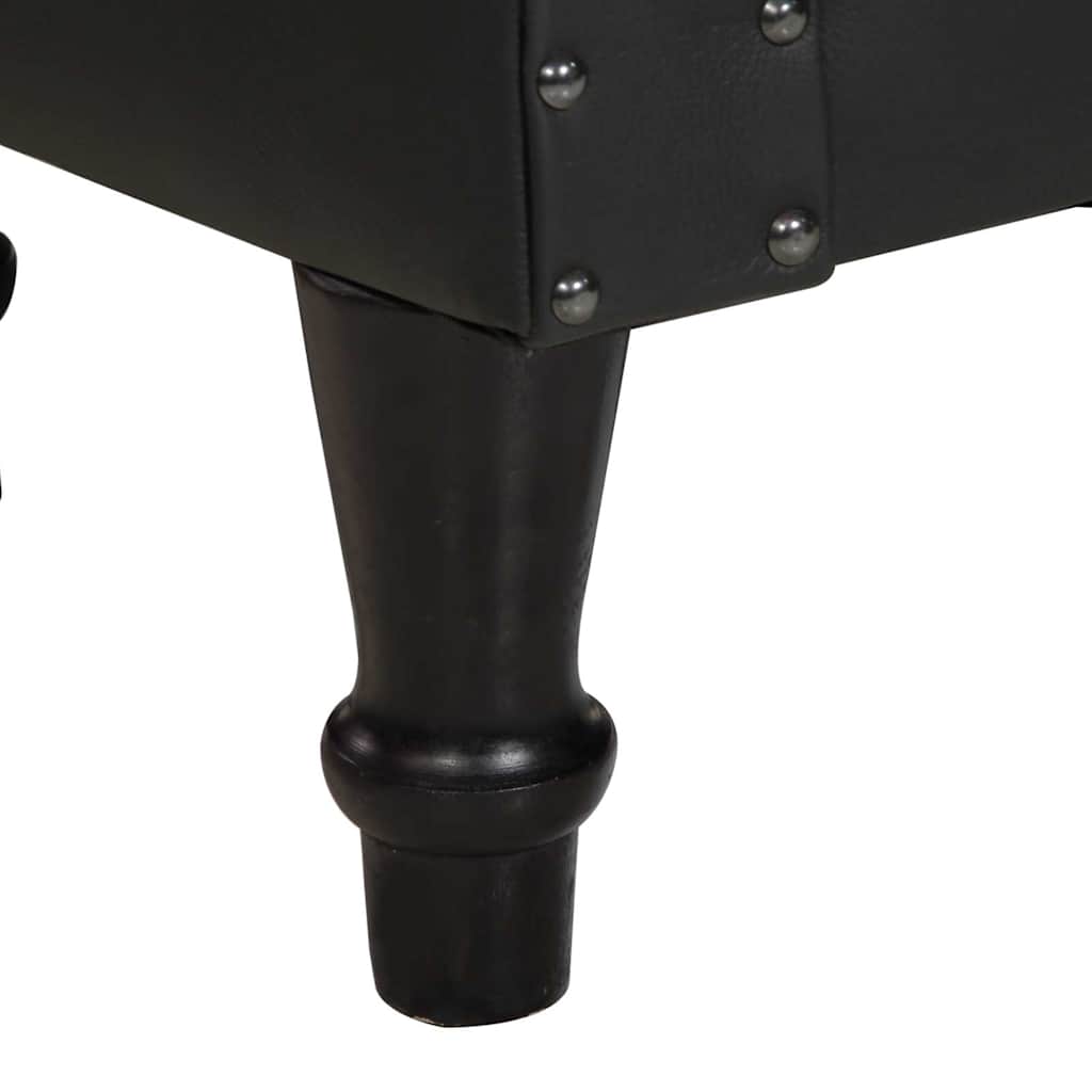 Chaise cabriolet noir cuir véritable