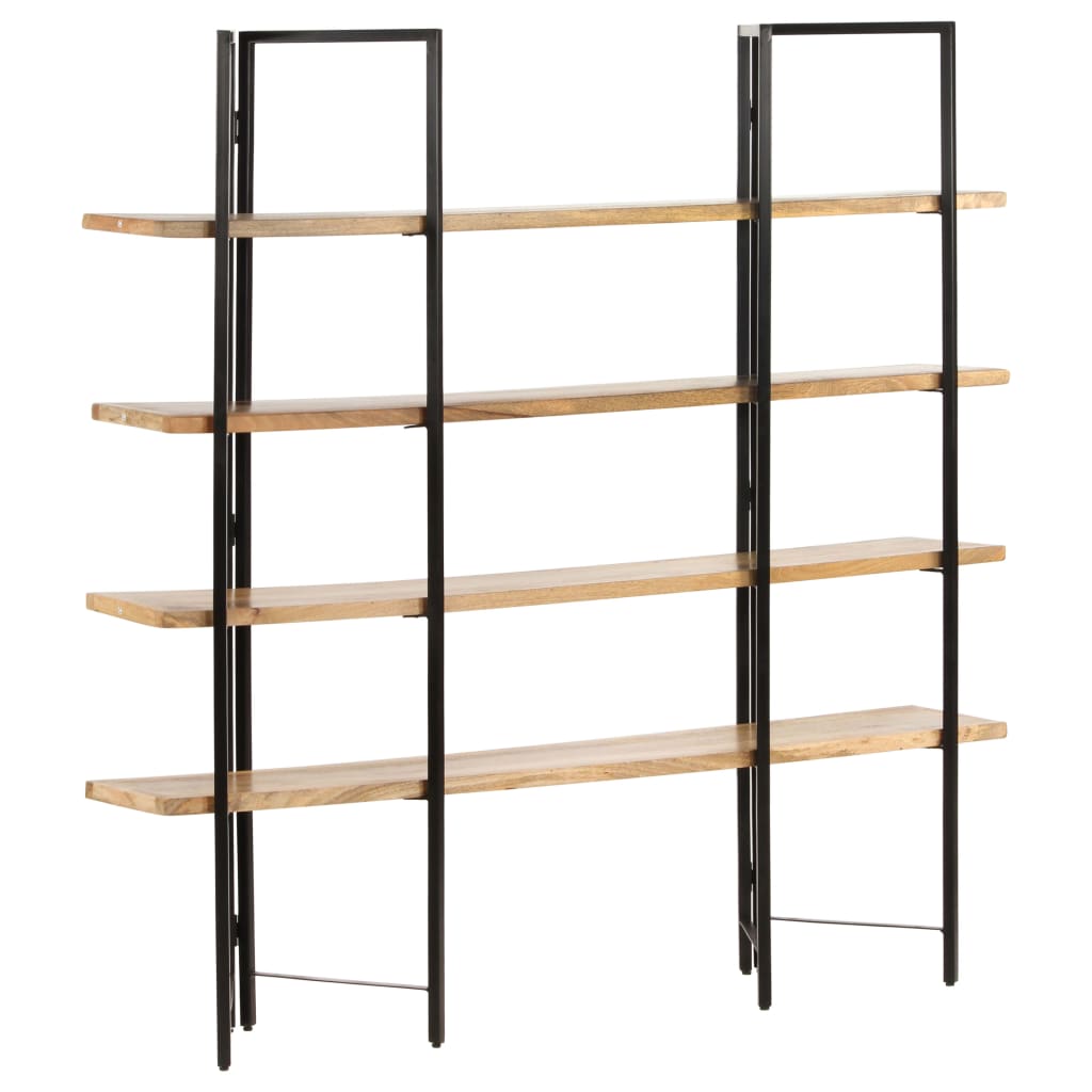 Bibliothèque à 4 niveaux 160x35x160 cm Bois de manguier massif - XIOS