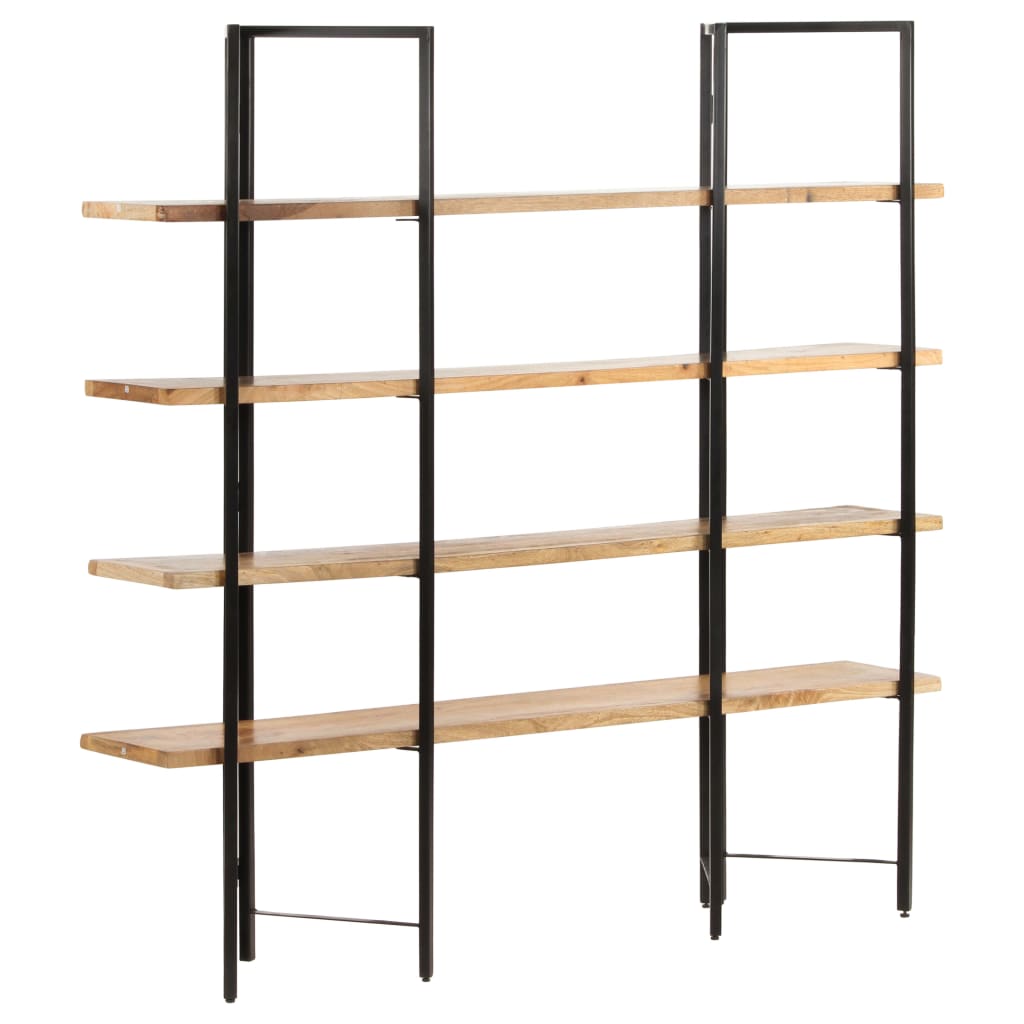 Bibliothèque à 4 niveaux 160x35x160 cm Bois de manguier massif - XIOS