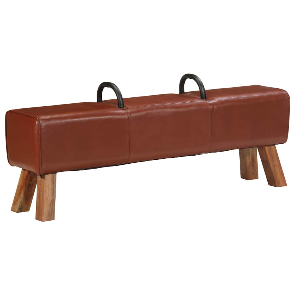 Banc cheval d'arçon vintage Cuir véritable de chèvre - XIOS