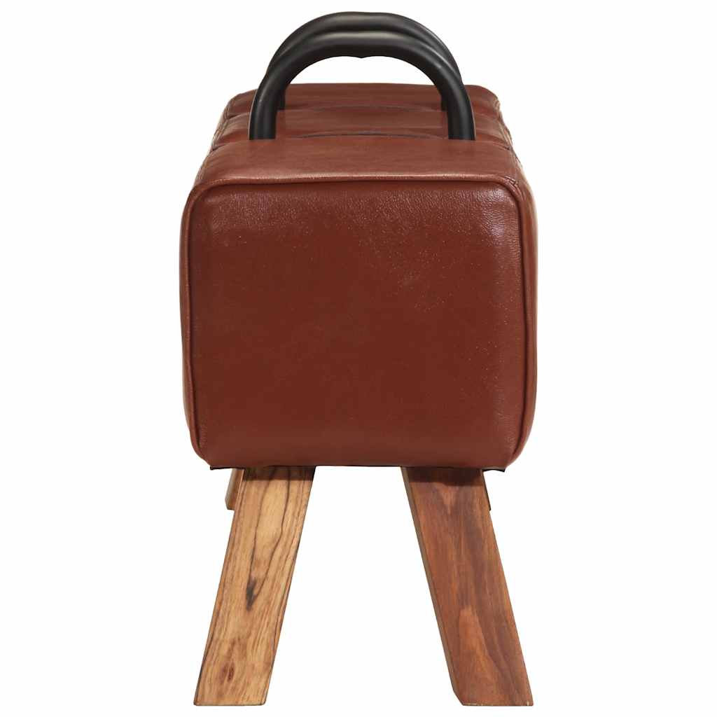 Banc cheval d'arçon vintage Cuir véritable de chèvre - XIOS