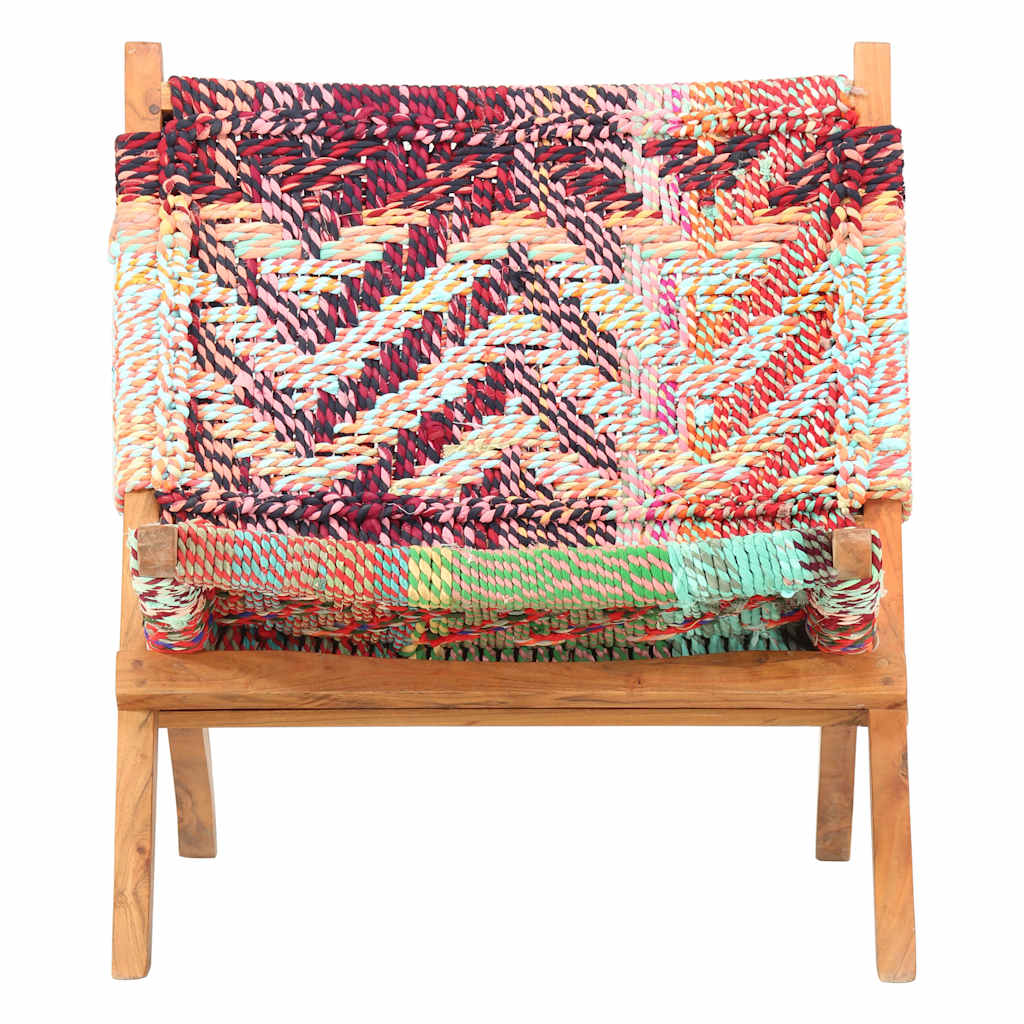 Chaise pliante Chindi en tissu multicolore