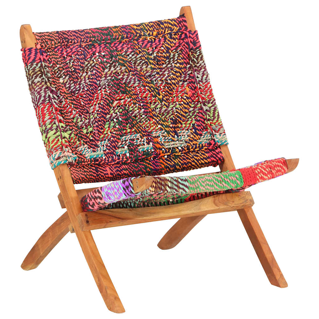 Chaise pliante Chindi en tissu multicolore
