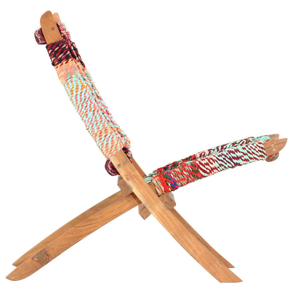 Chaise pliante Chindi en tissu multicolore