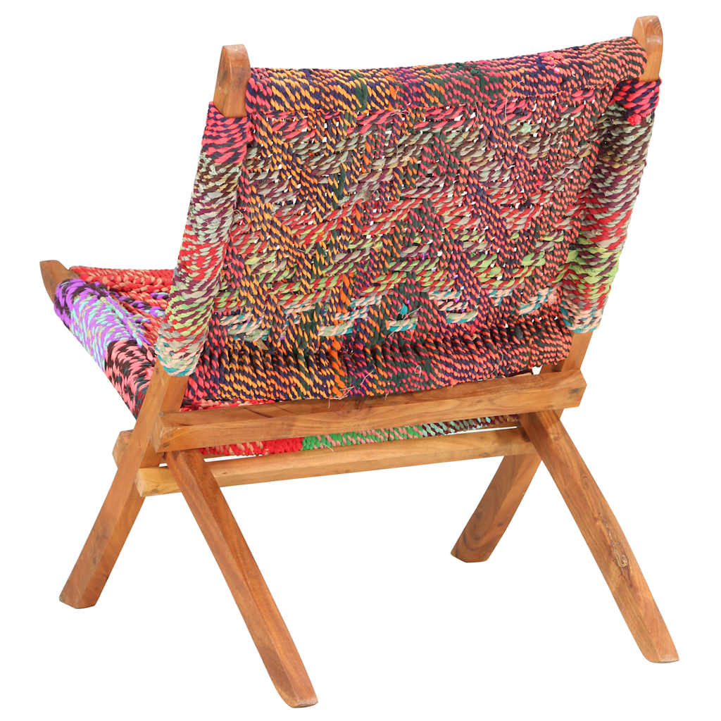 Chaise pliante Chindi en tissu multicolore