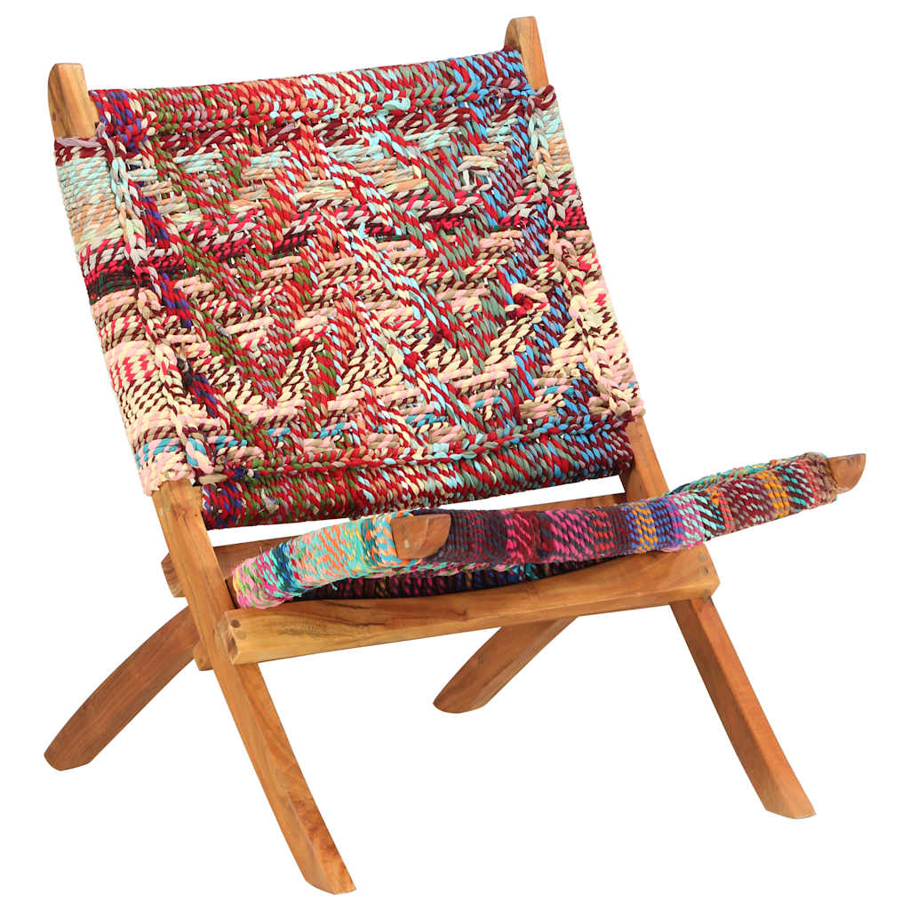 Chaise pliante Chindi en tissu multicolore