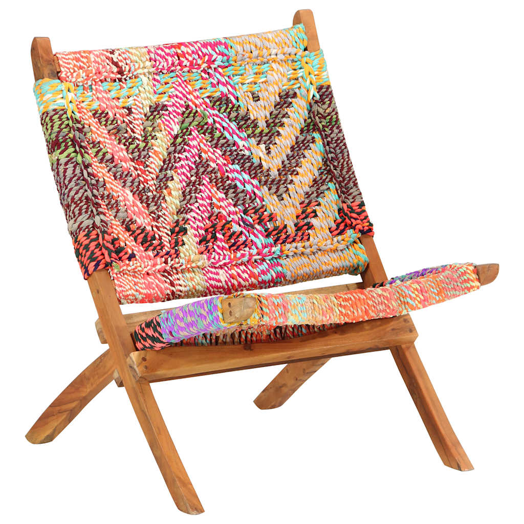Chaise pliante Chindi en tissu multicolore