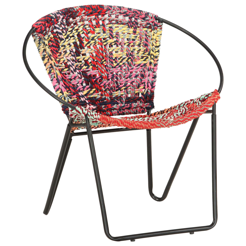 Chaise ronde Chindi Multicolore Tissu - XIOS