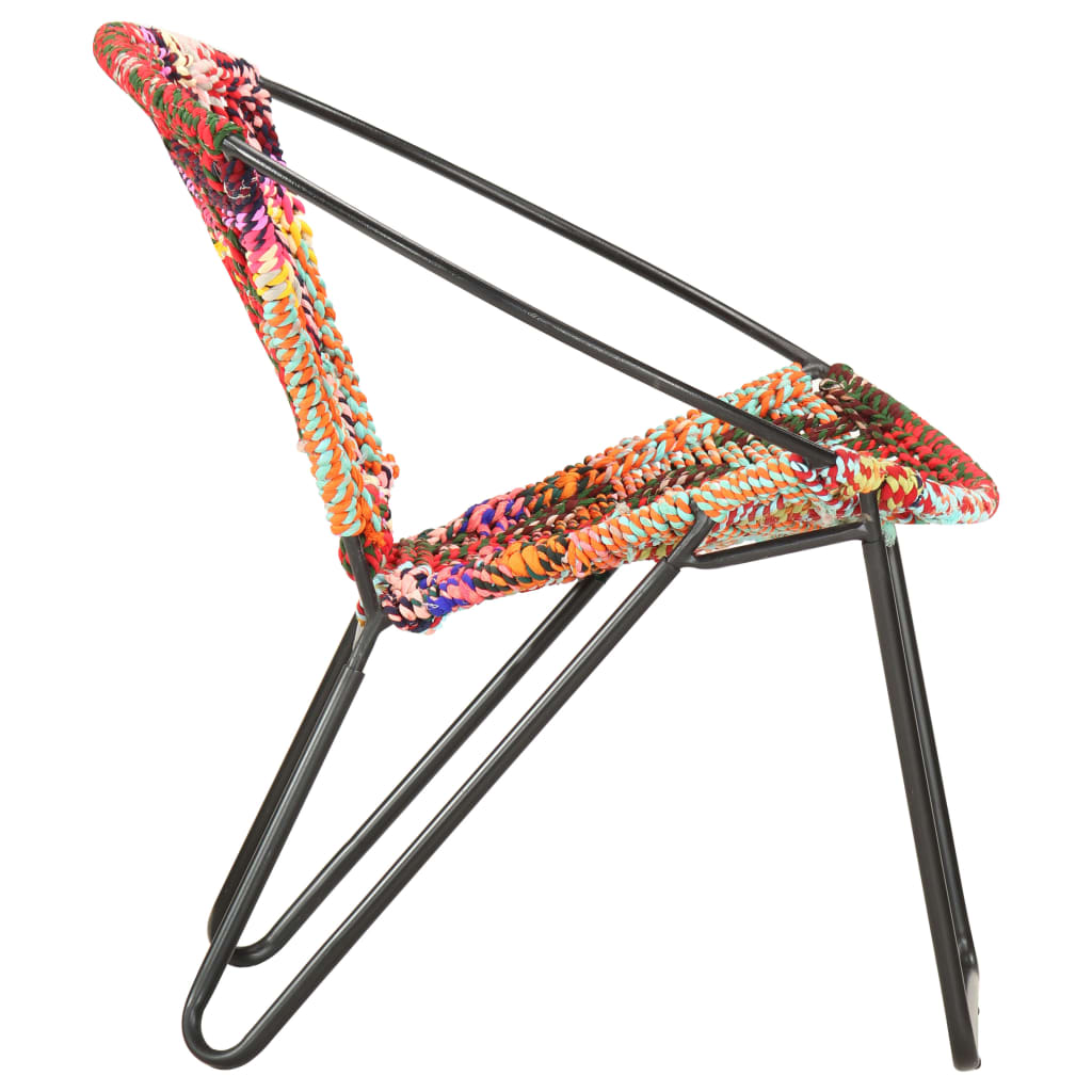 Chaise ronde Chindi Multicolore Tissu - XIOS