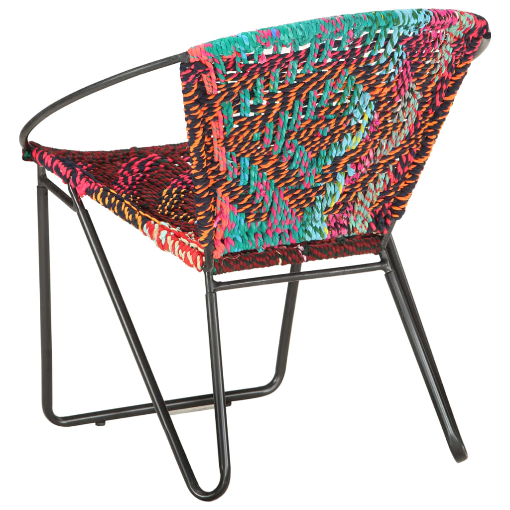 Chaise ronde Chindi Multicolore Tissu - XIOS