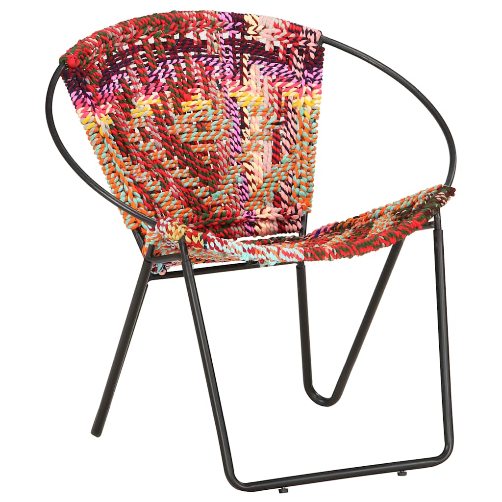 Chaise ronde Chindi Multicolore Tissu - XIOS