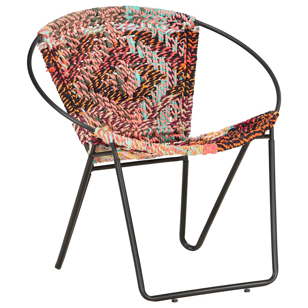 Chaise ronde Chindi Multicolore Tissu - XIOS