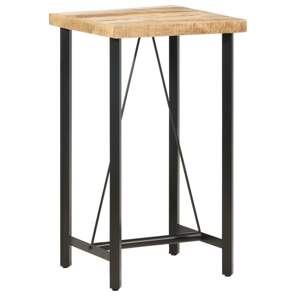 Table de bar 60x60x107 cm Bois de manguier brut - XIOS