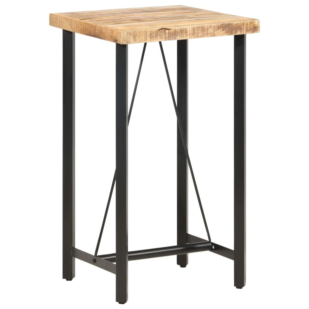 Table de bar 60x60x107 cm Bois de manguier brut - XIOS