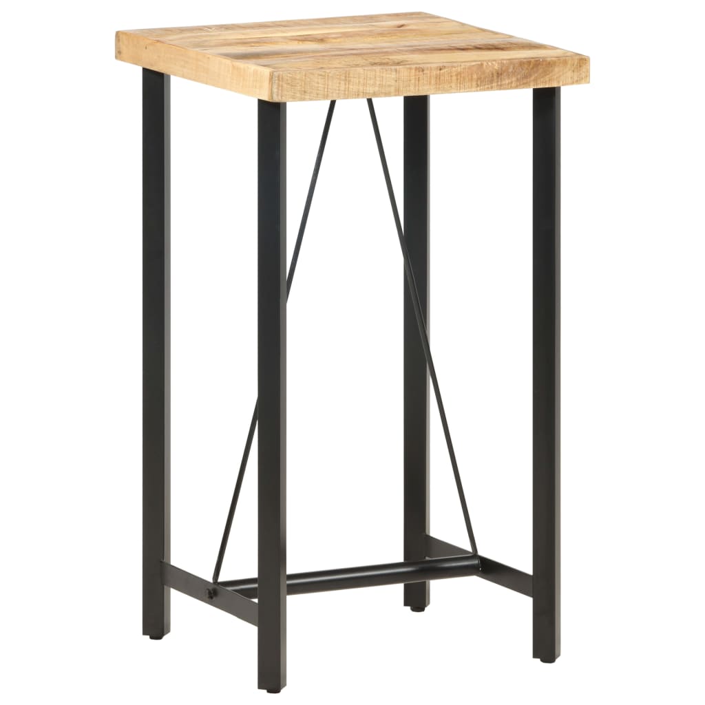 Table de bar 60x60x107 cm Bois de manguier brut - XIOS