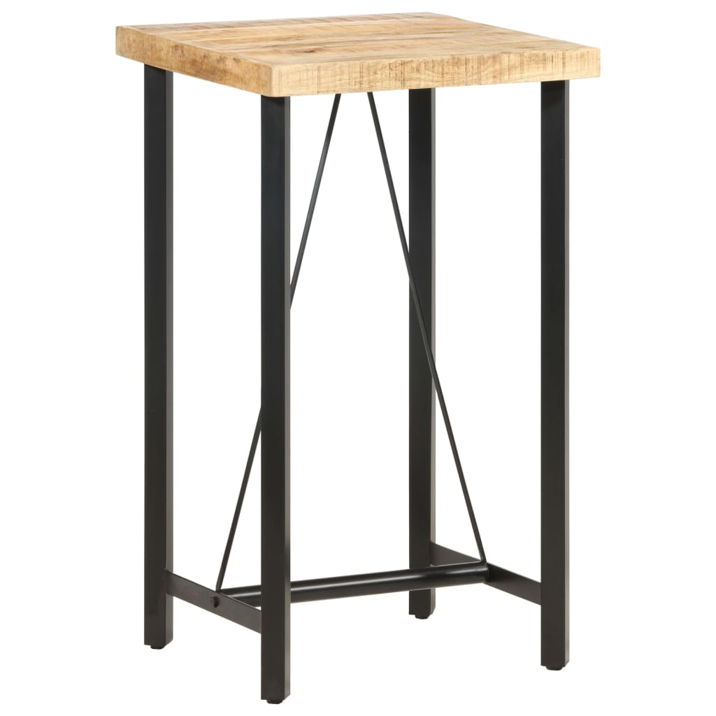 Table de bar 60x60x107 cm Bois de manguier brut - XIOS