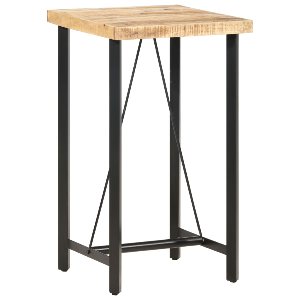 Table de bar 60x60x107 cm Bois de manguier brut - XIOS