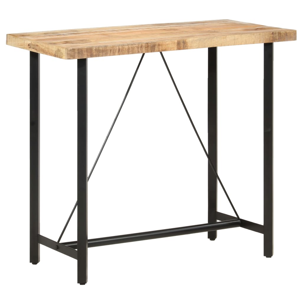 Table de bar 120x58x107 cm Bois de manguier brut - XIOS