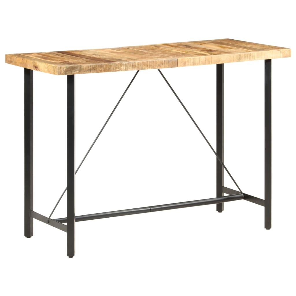 Table de bar 150x70x107 cm Bois de manguier brut - XIOS