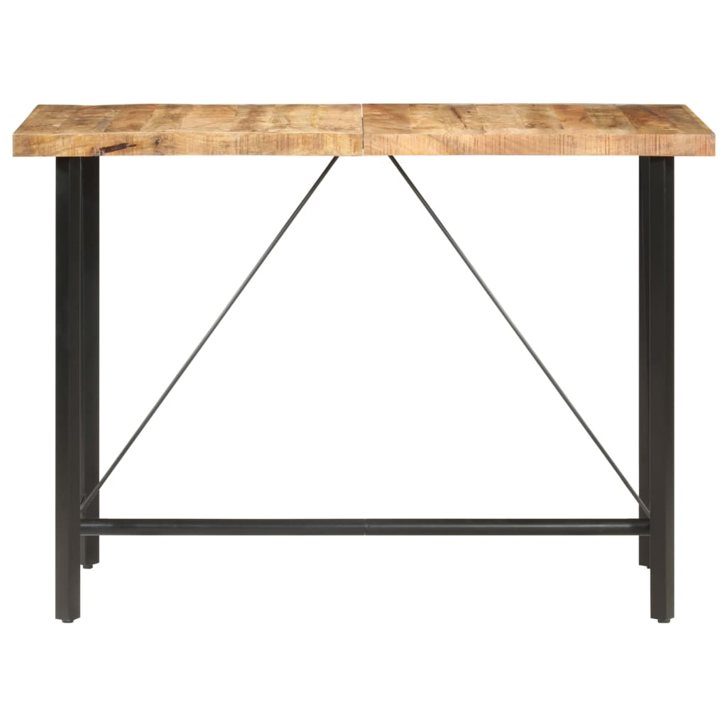 Table de bar 150x70x107 cm Bois de manguier brut - XIOS