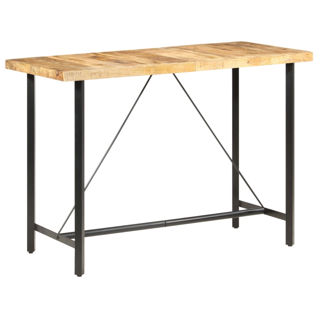 Table de bar 150x70x107 cm Bois de manguier brut - XIOS