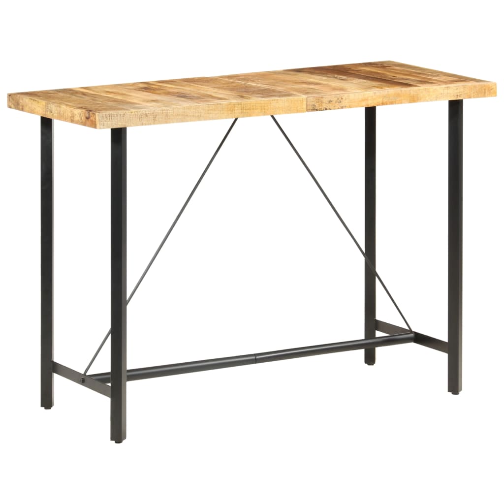 Table de bar 150x70x107 cm Bois de manguier brut - XIOS