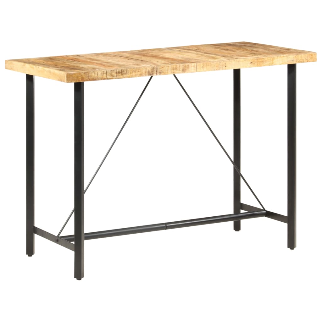 Table de bar 150x70x107 cm Bois de manguier brut - XIOS