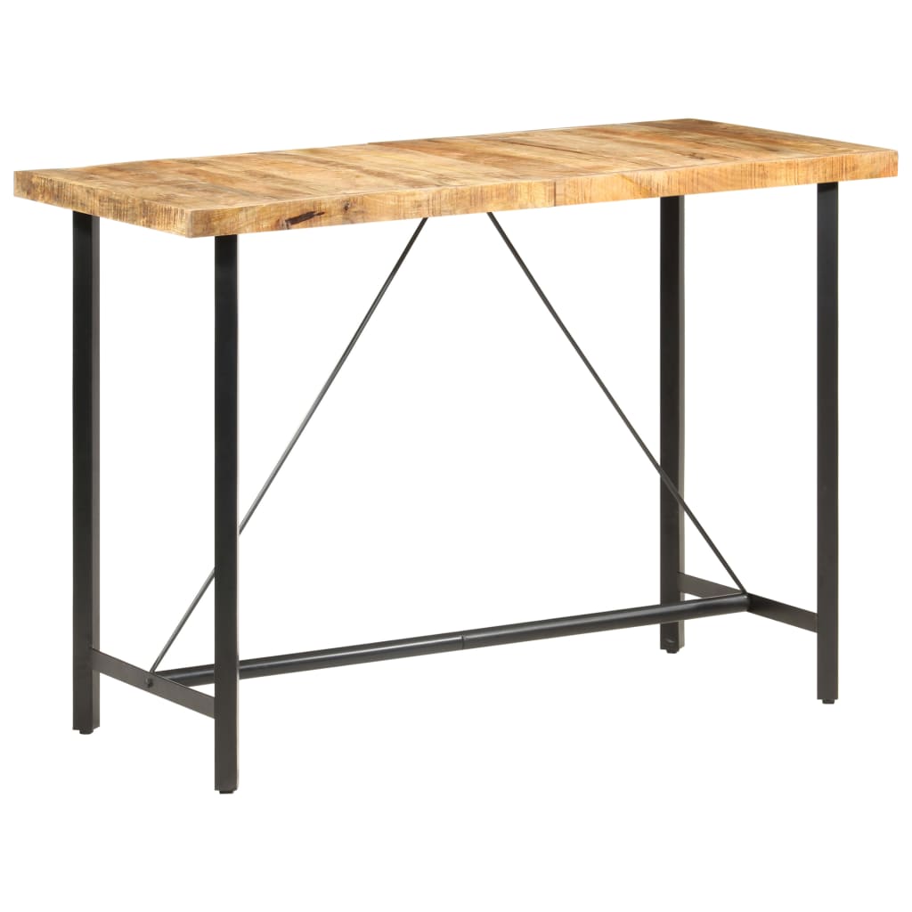 Table de bar 150x70x107 cm Bois de manguier brut - XIOS