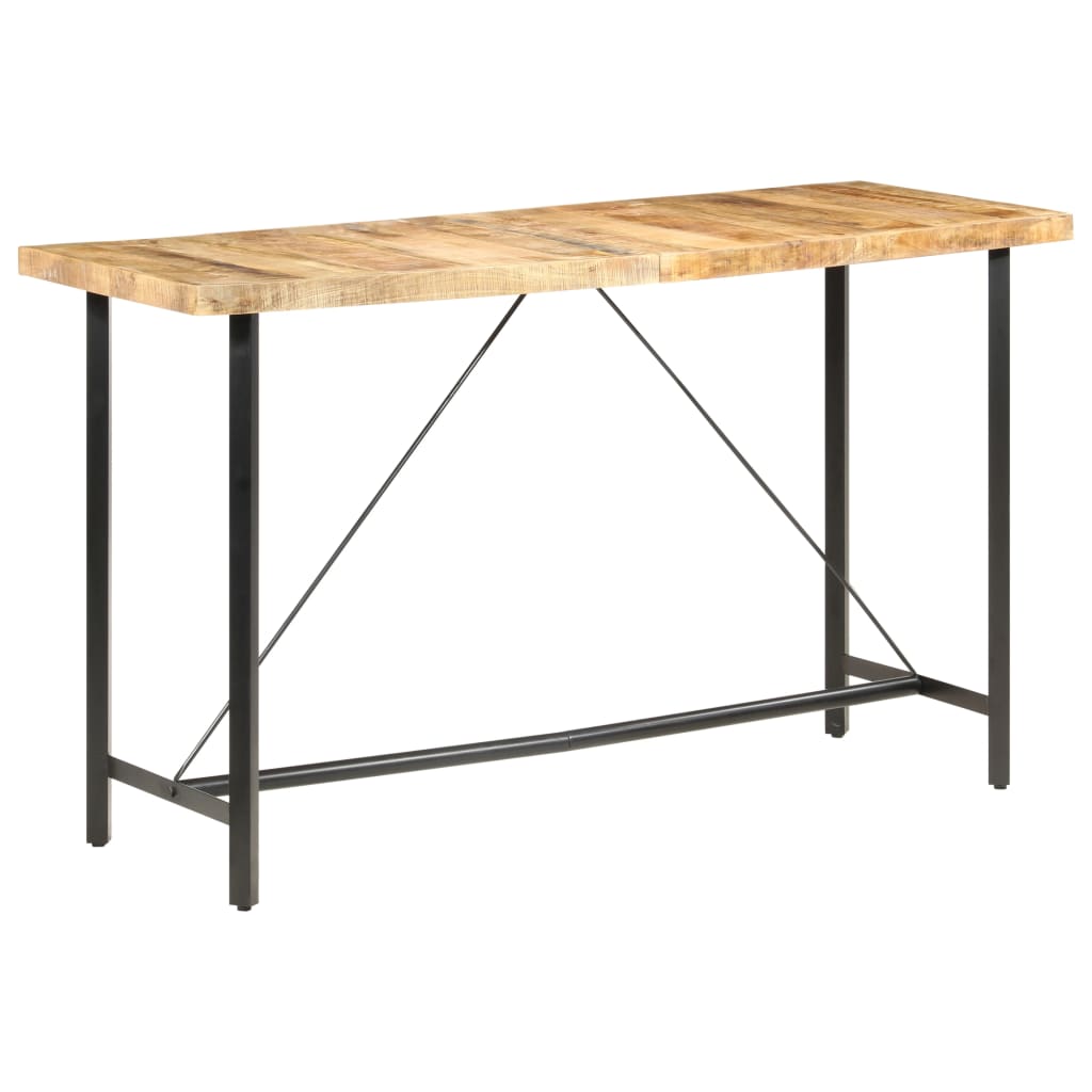Table de bar 180x70x107 cm Bois de manguier brut - XIOS