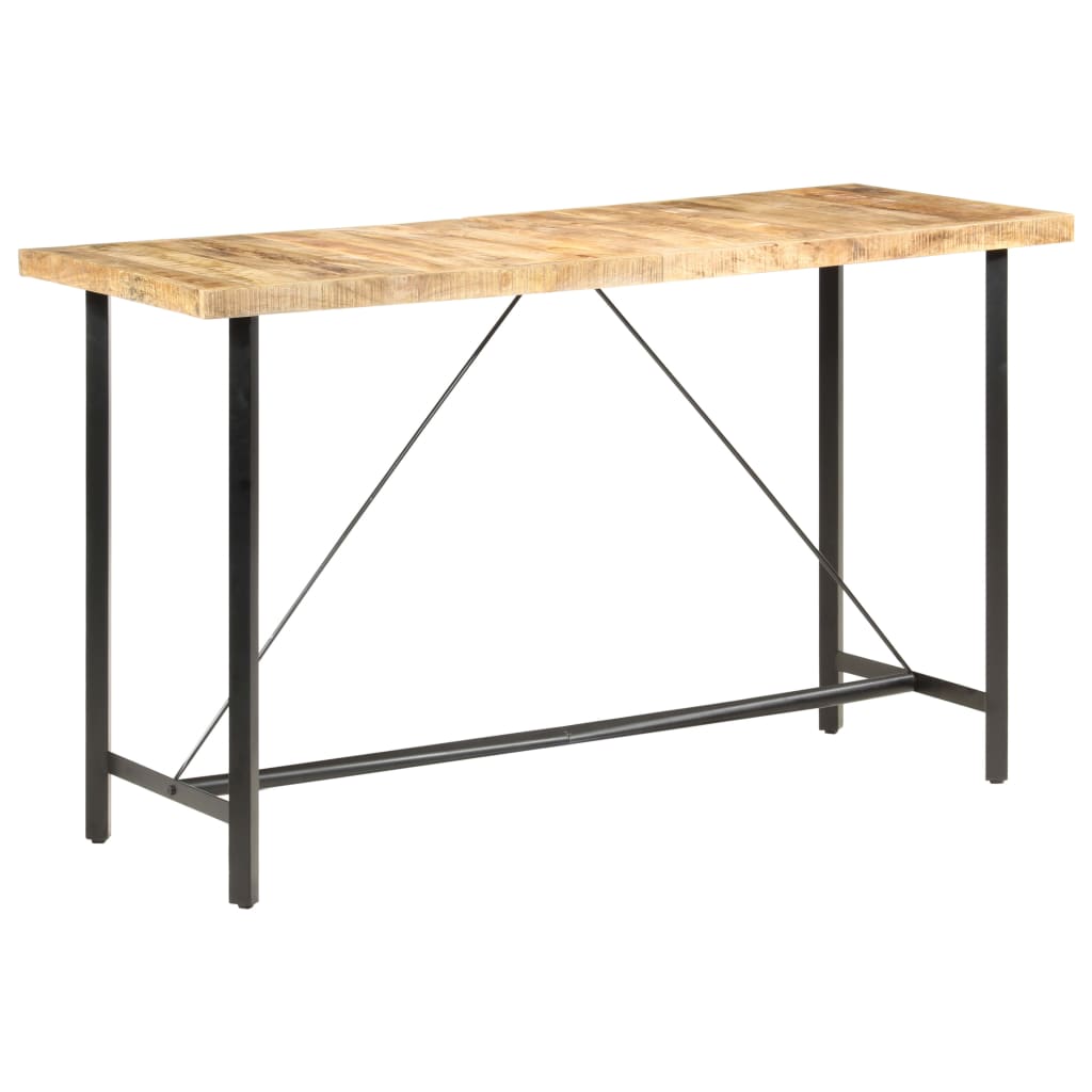 Table de bar 180x70x107 cm Bois de manguier brut - XIOS