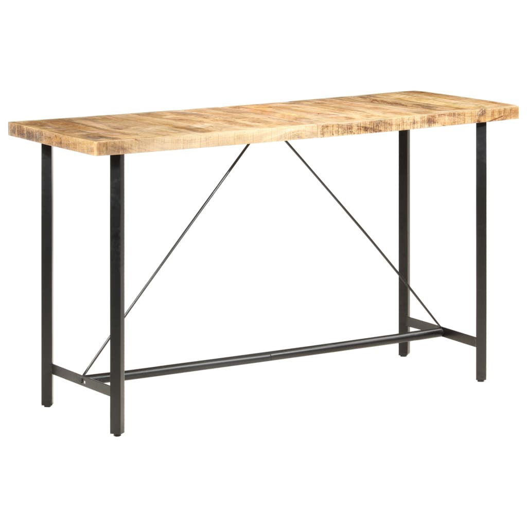Table de bar 180x70x107 cm Bois de manguier brut - XIOS