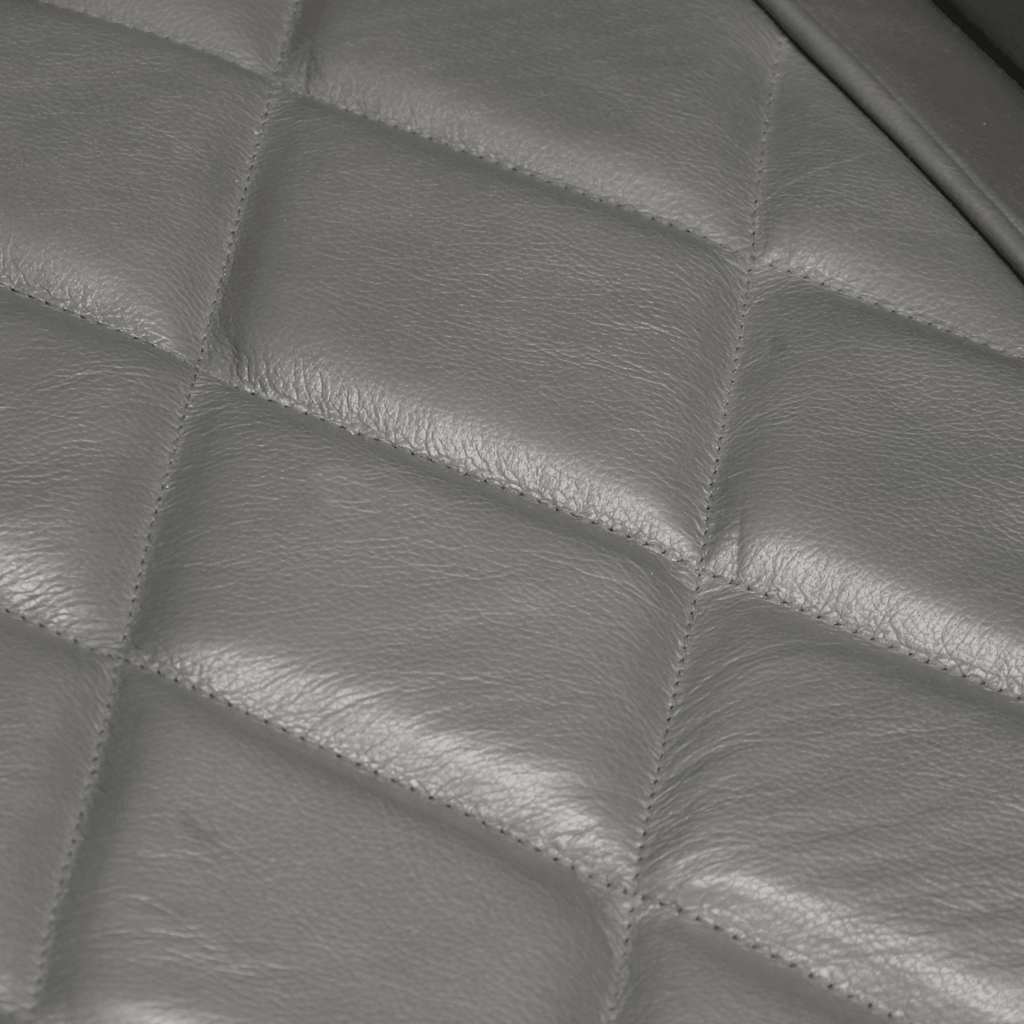 Chaise cabriolet Gris Cuir véritable de chèvre