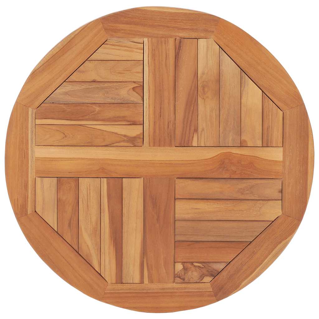 Dessus de table Bois de teck solide Rond 2,5 cm 60 cm - XIOS