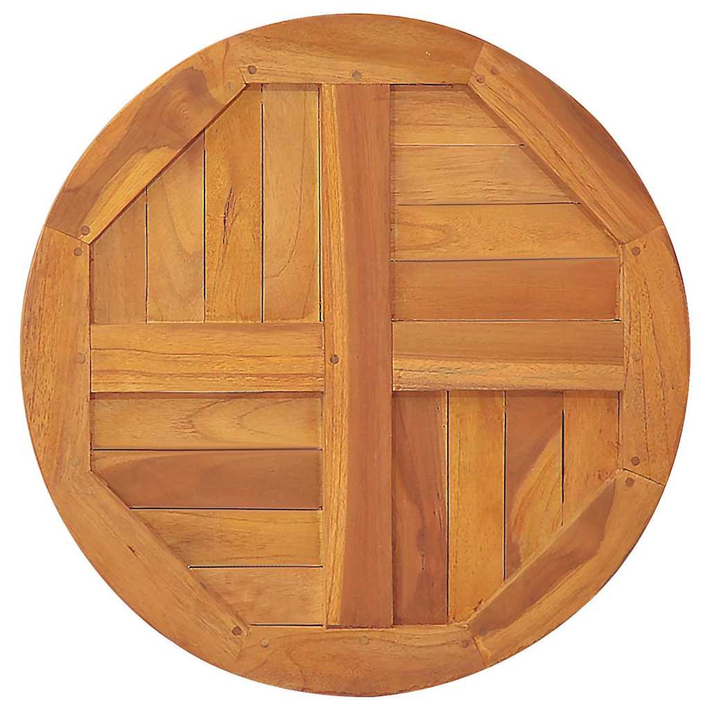 Dessus de table Bois de teck solide Rond 2,5 cm 60 cm - XIOS