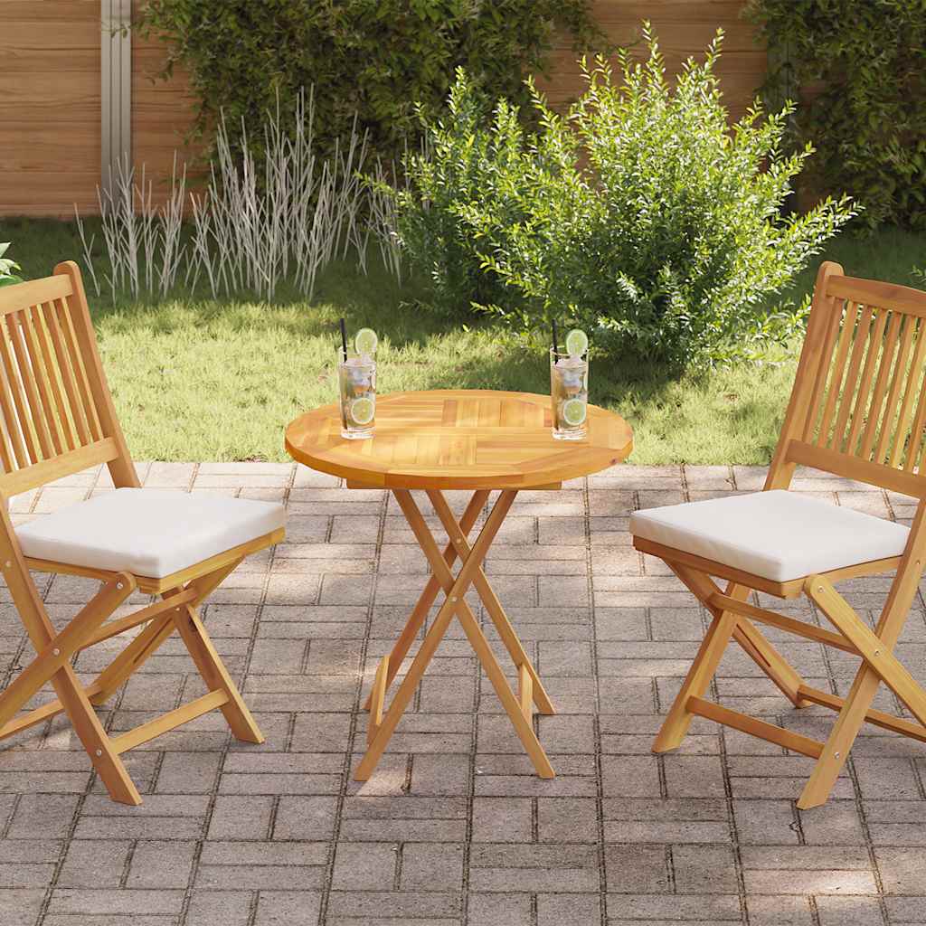 Dessus de table Bois de teck solide Rond 2,5 cm 70 cm - XIOS