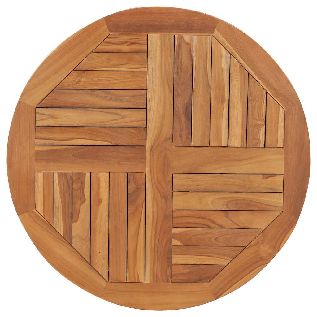 Dessus de table Bois de teck solide Rond 2,5 cm 80 cm - XIOS