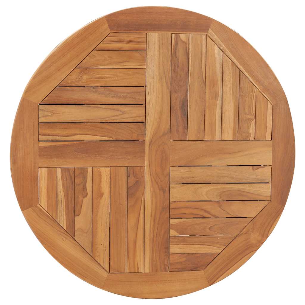 Dessus de table Bois de teck solide Rond 2,5 cm 80 cm - XIOS