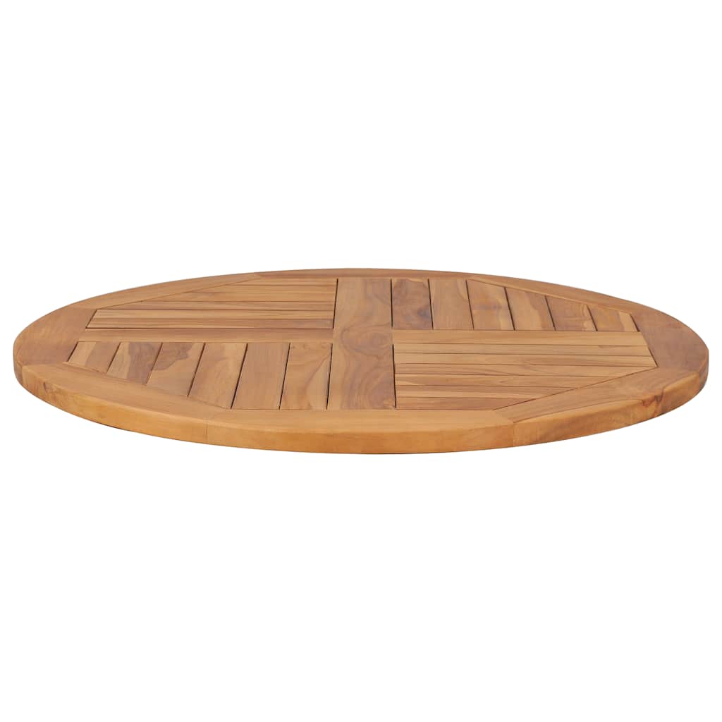Dessus de table Bois de teck solide Rond 2,5 cm 80 cm - XIOS
