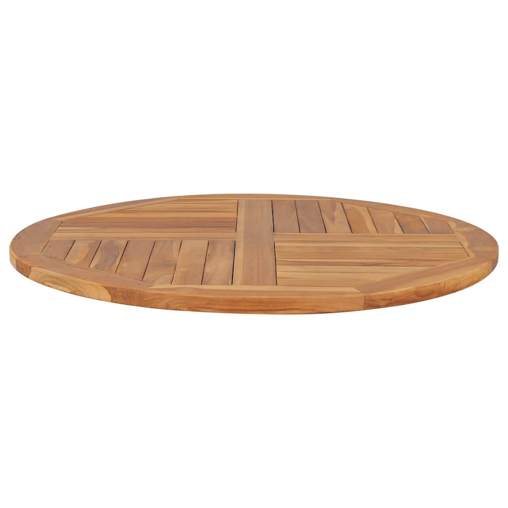 Dessus de table Bois de teck solide Rond 2,5 cm 90 cm - XIOS