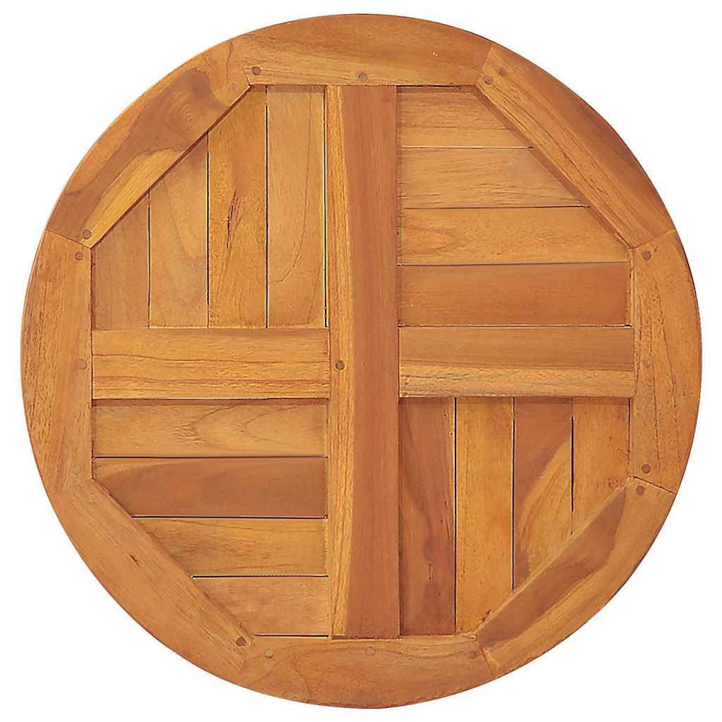 Dessus de table Bois de teck solide Rond 2,5 cm 90 cm - XIOS