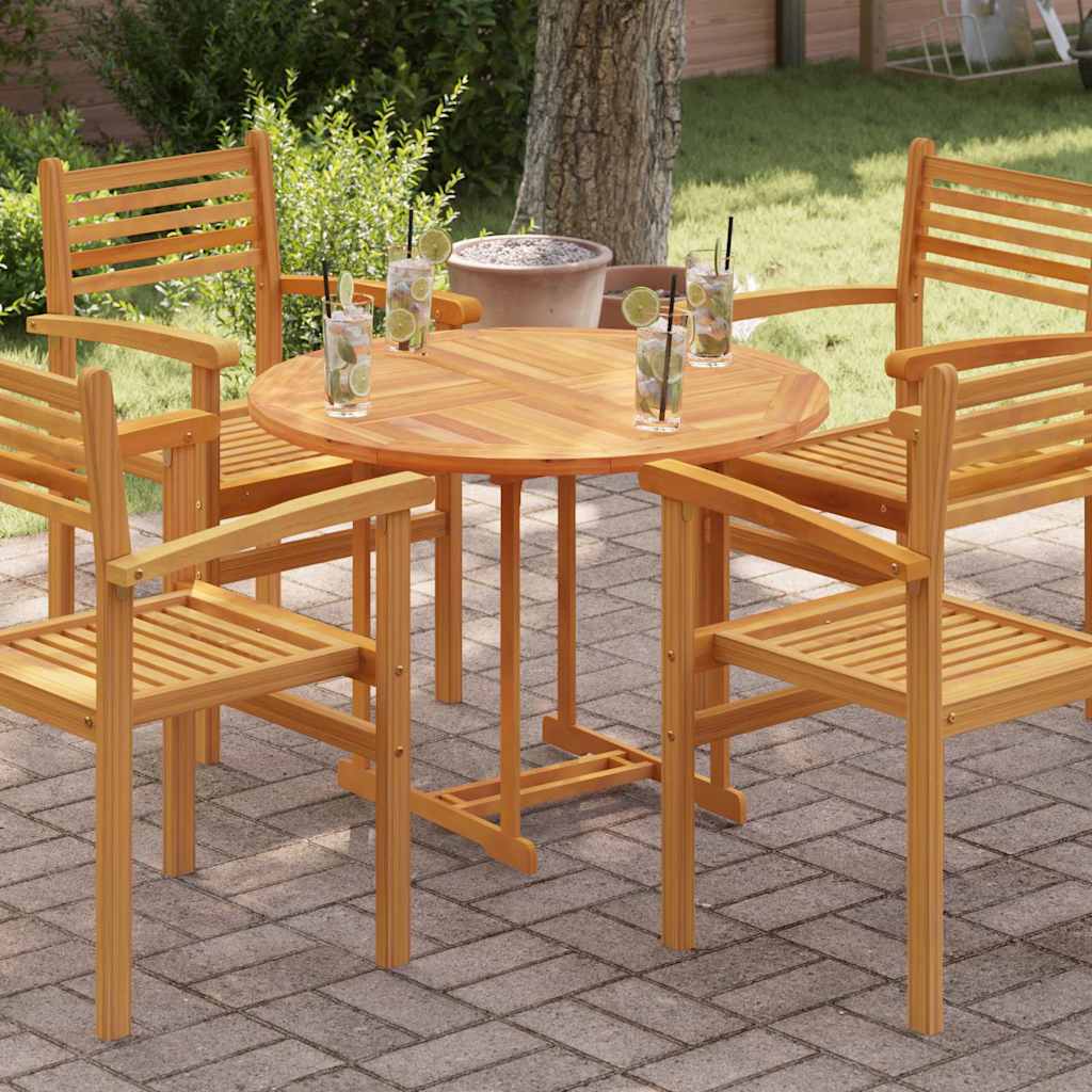 Dessus de table Bois de teck solide Rond 2,5 cm 90 cm - XIOS