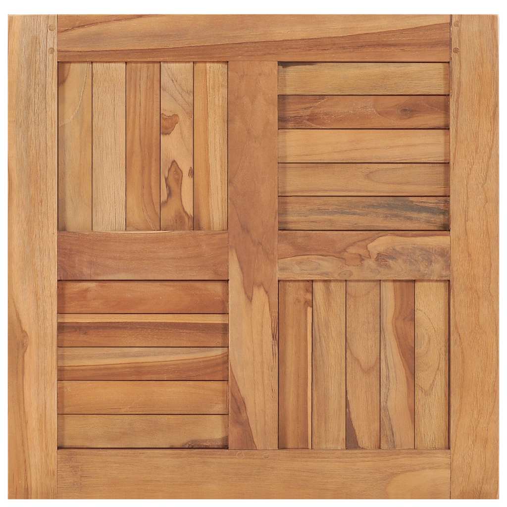 Dessus de table Bois de teck solide 60x60x2,5 cm