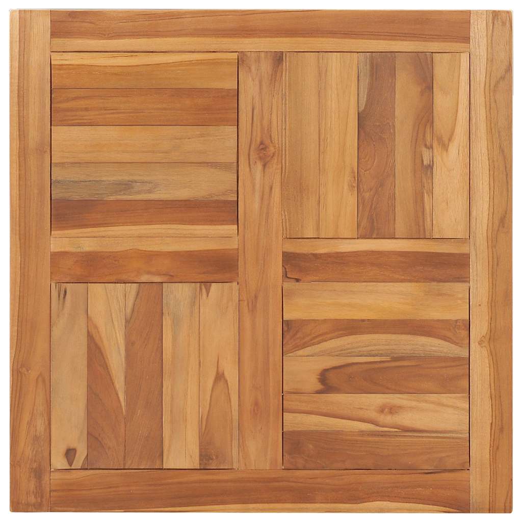 Dessus de table Bois de teck solide 70x70x2,5 cm