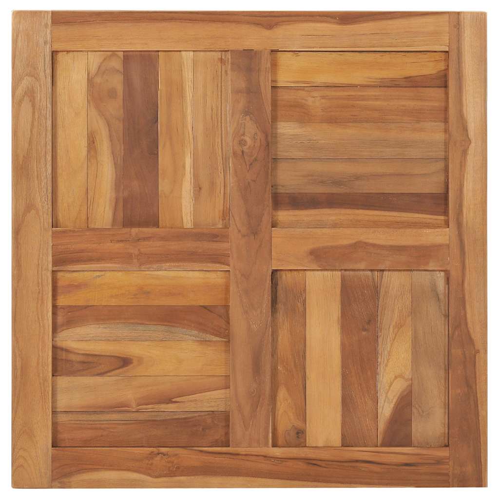 Dessus de table Bois de teck solide 70x70x2,5 cm