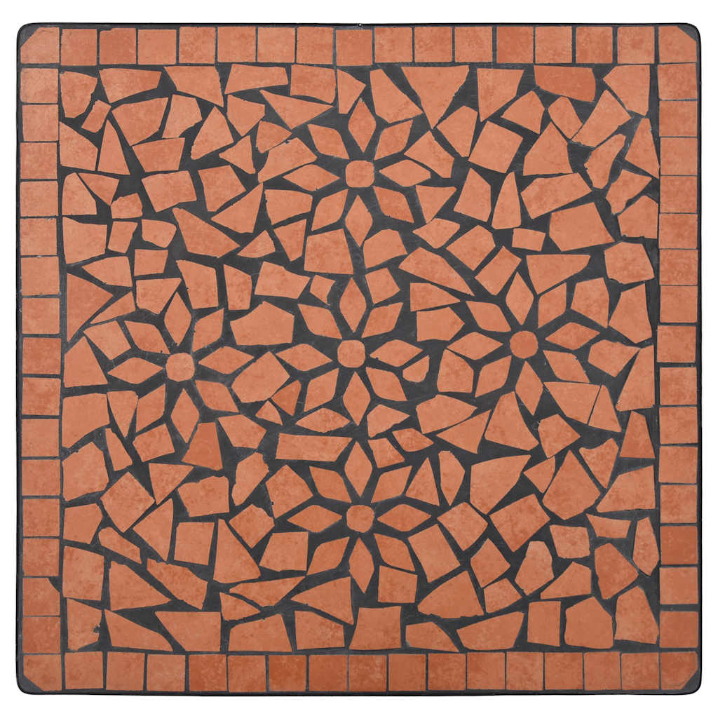 Ensemble de bistro 3 pcs mosaïque Carreau céramique Terre cuite