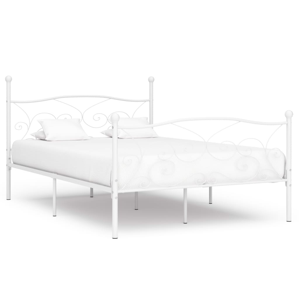 Cadre de lit sans matelas avec sommier à lattes métal 140x200cm - XIOS