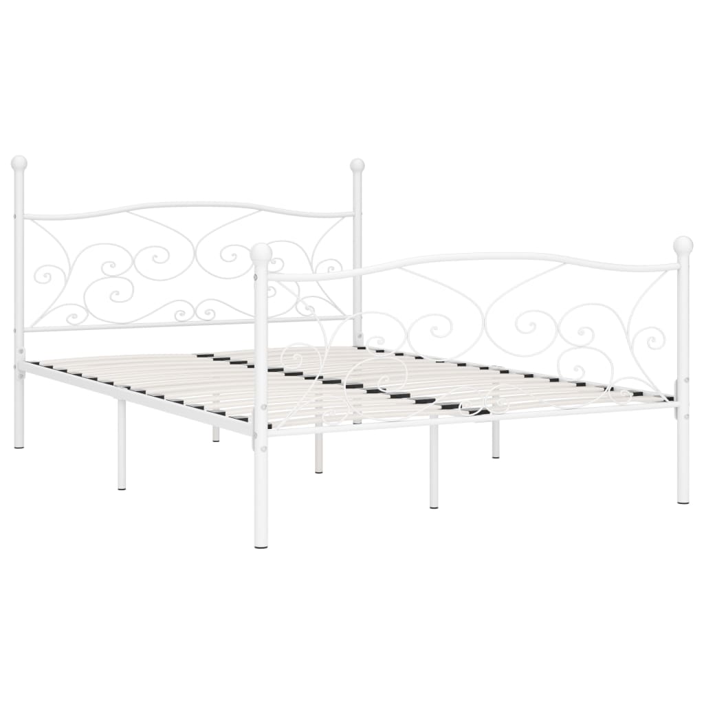 Cadre de lit sans matelas avec sommier à lattes métal 140x200cm - XIOS
