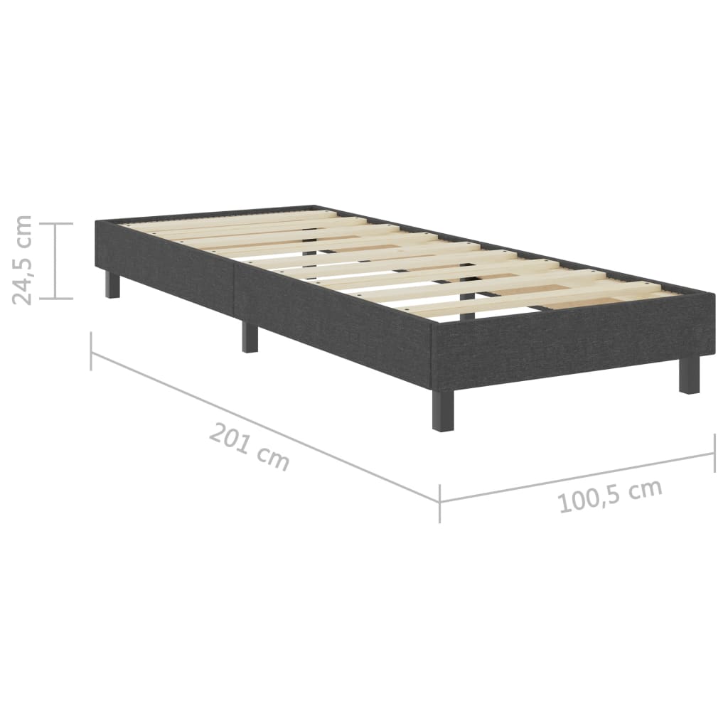 Sommier à lattes de lit sans matelas gris tissu 100x200 cm - XIOS