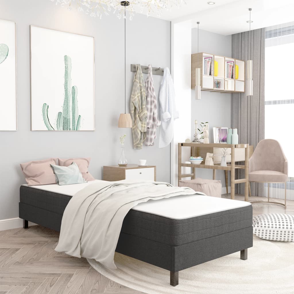 Sommier à lattes de lit sans matelas gris tissu 100x200 cm - XIOS