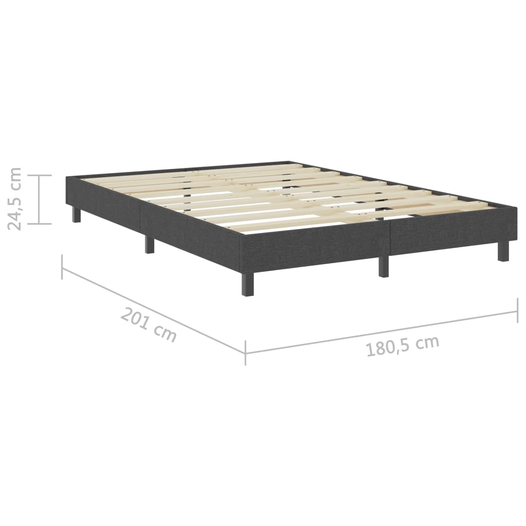 Sommier à lattes de lit sans matelas gris tissu 180x200 cm - XIOS